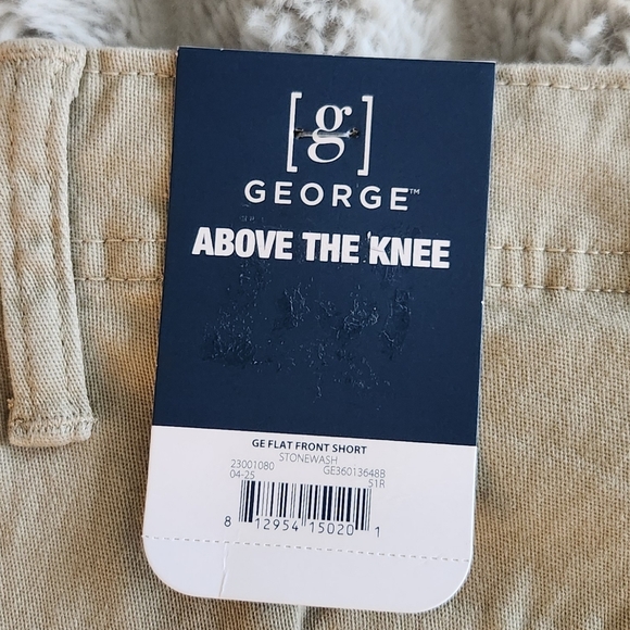 🩳George Men’s Tan Shorts, Size 44, 9" Inseam, NWT Casual comfort / classic look - Picture 8 of 13